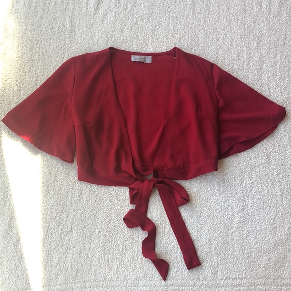 ✨Host Pick✨Lf Red Rumor Boutique Wrap top - Picture 2 of 5